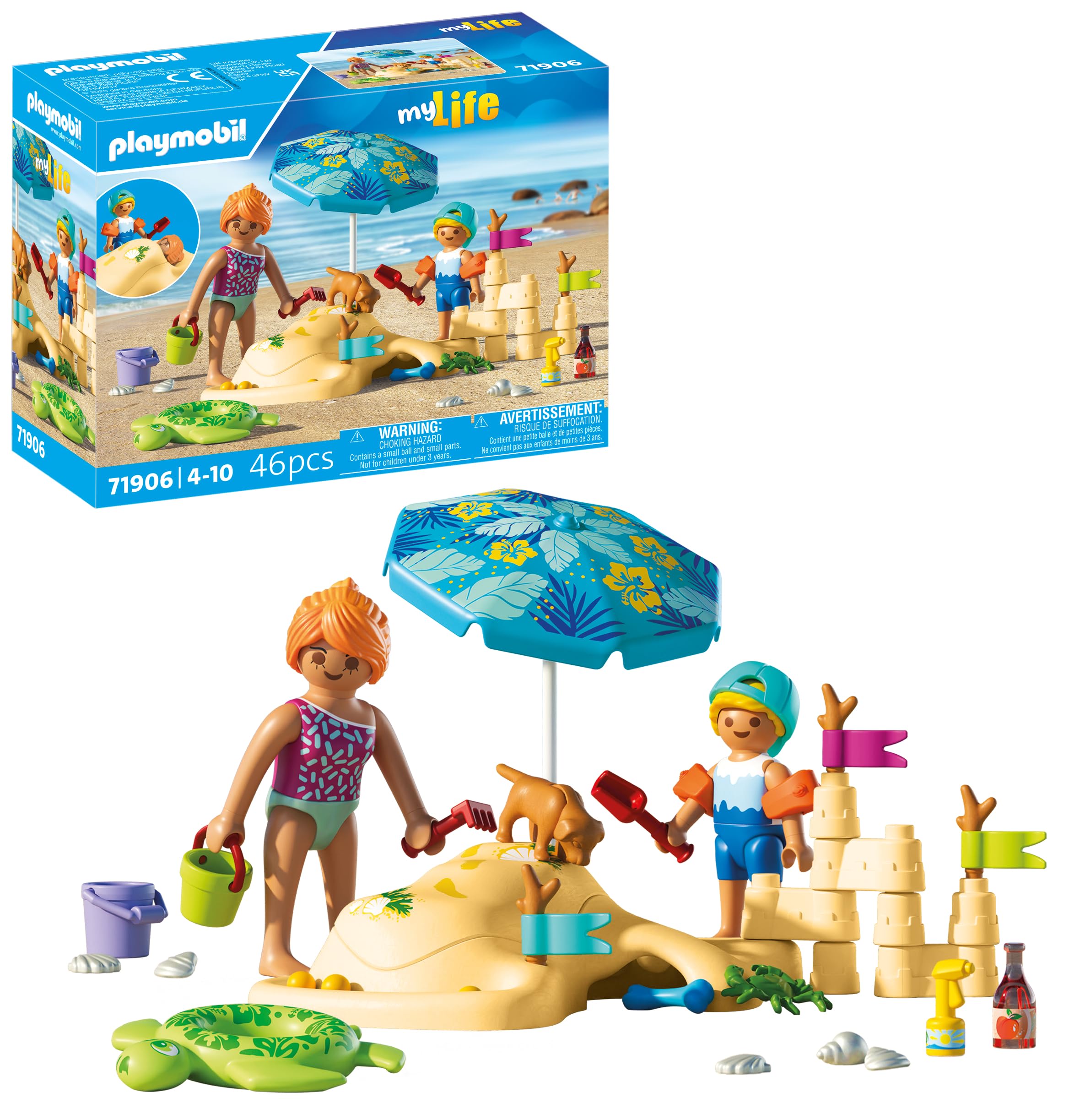 Playmobil | Vacation on the Beach | Family fun on the beach | Toy from 4 years | Gift for children | Encourages creativity & role play | Beach adventure with figures & accessories | 71906