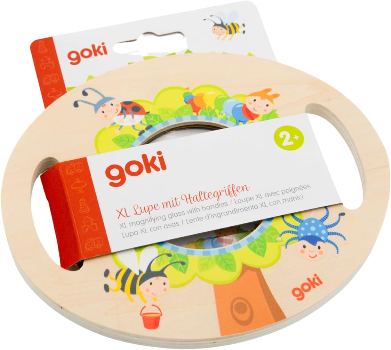 Goki - Goki Houten XL Vergrootglas met Handvatten