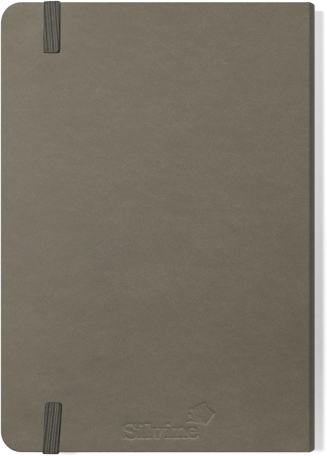 Silvine A5 Executive Hardback Notebook / Journal Grey. 160 Lined Pages of 90gsm Premium Ivory Paper