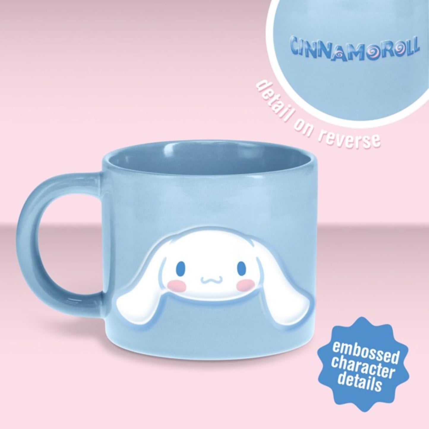 Cinnamoroll Blue Mug, Officially Licensed Sanrio Hello Kitty & Friends 400ml Large Ceramic Coffee Cup for Tea & Hot Chocolate, Kawaii Gift for Girls, Women, Teenagers| Paladone
