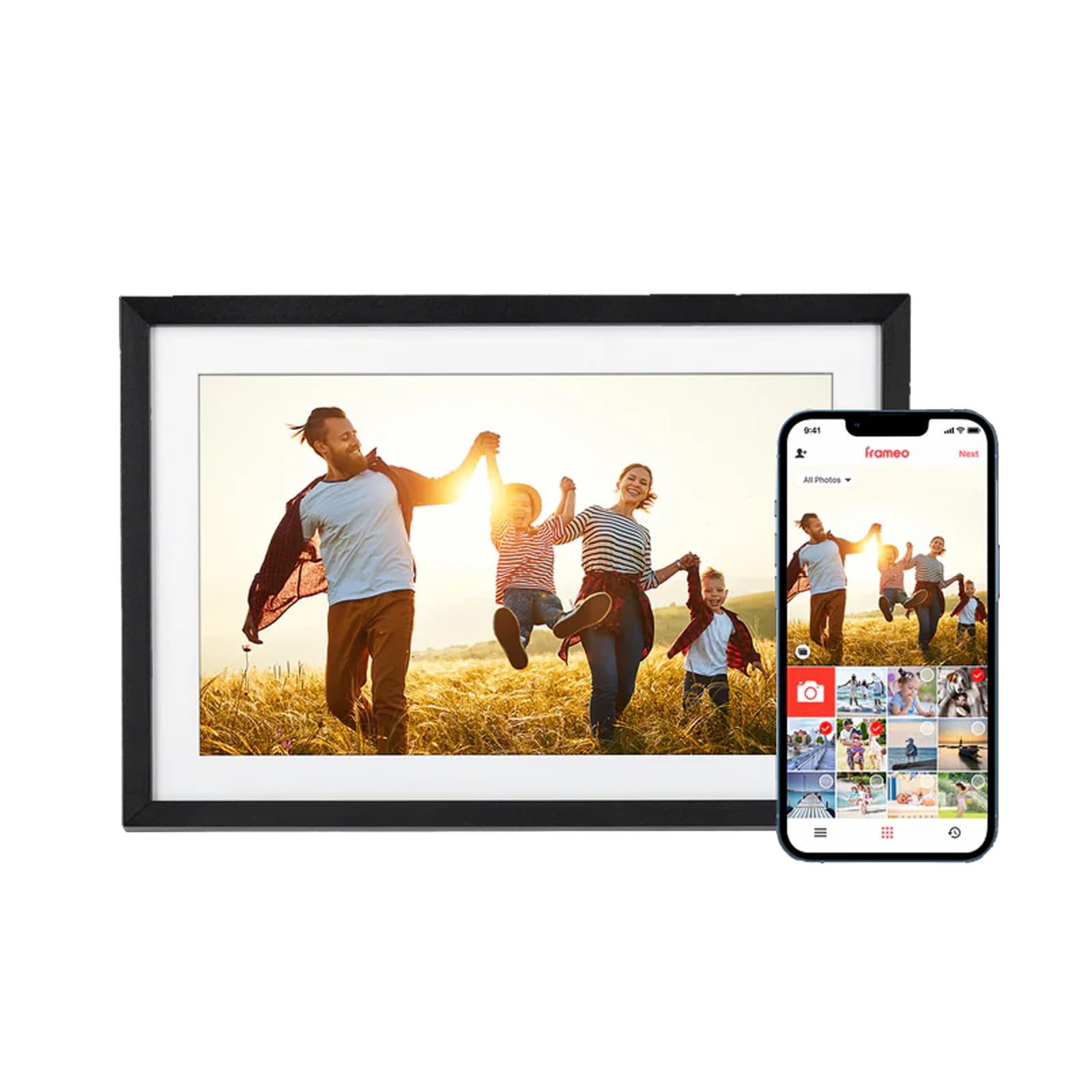 Rollei - Smarter Picture Frame - 10 Diagonal - Wifi - App Control - Atmosphere Light - Model 104 - 10.1-Inch