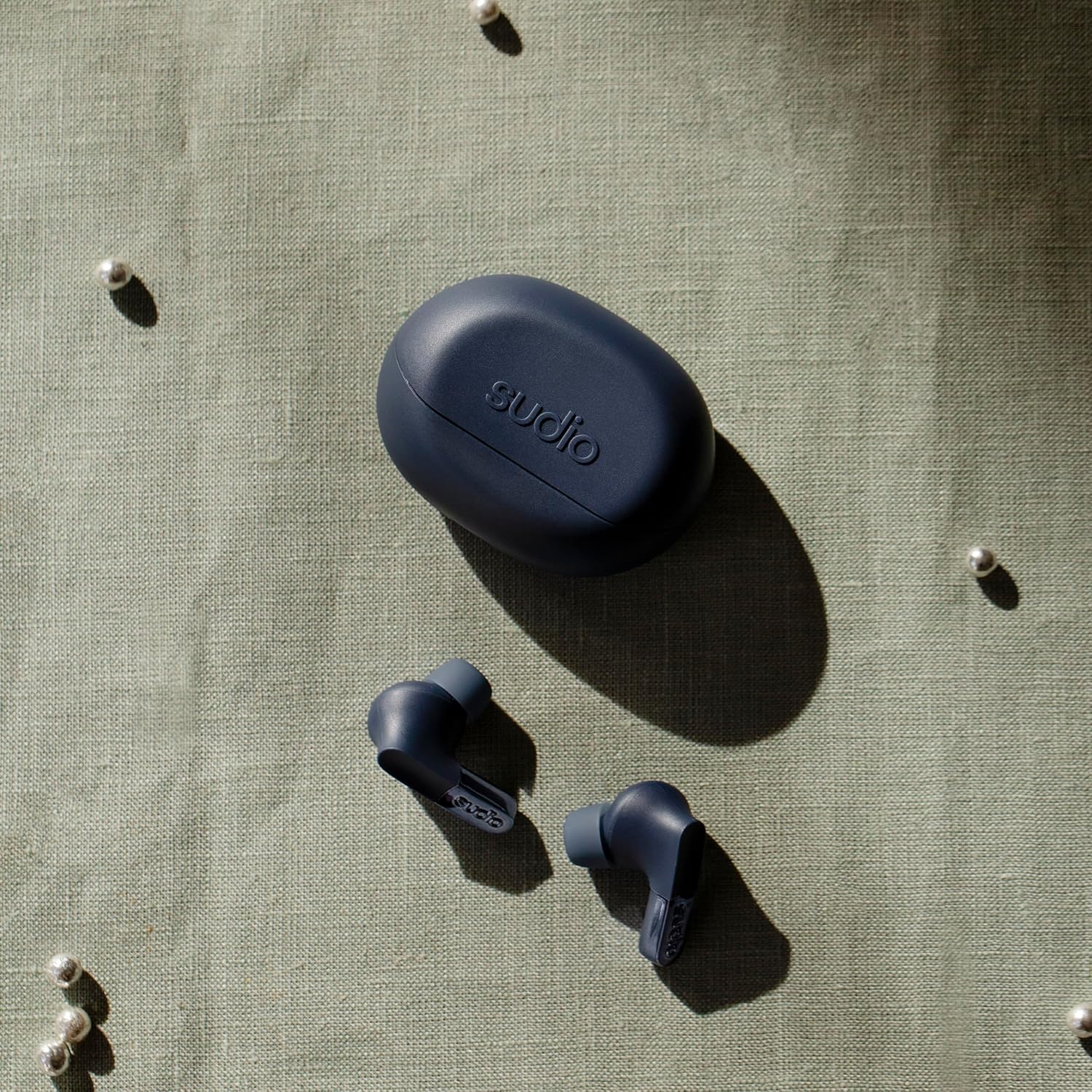 Sudio N3Pro Steel Blue - the Day-to-Night Noise Cancelling Earbuds. Active Noise Cancellation (35dB), 5.5 Hours Playing Time, IPX4, Microphone to Take Calls, Bluetooth 5.4