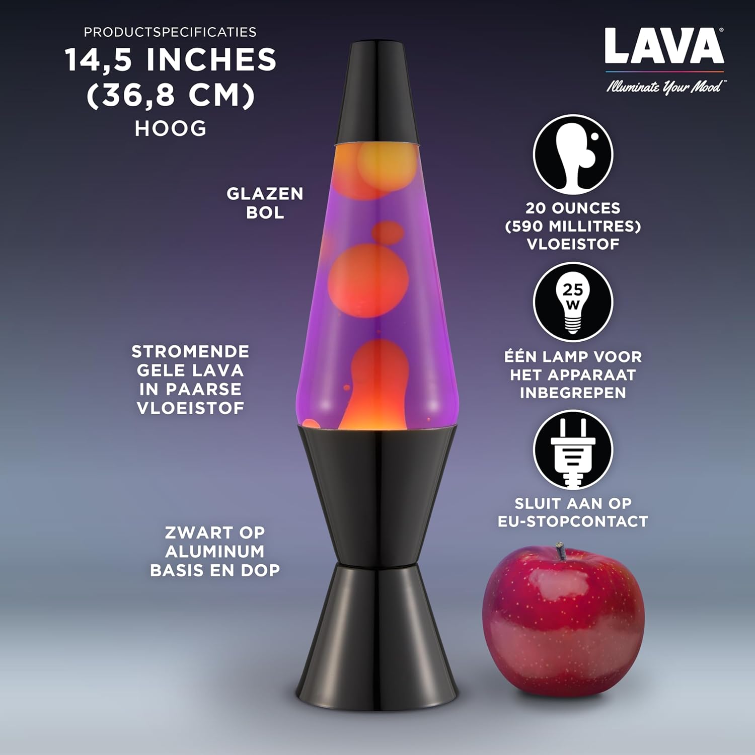 Lavazza - Lamp - Orange/Purple - 37 Cm