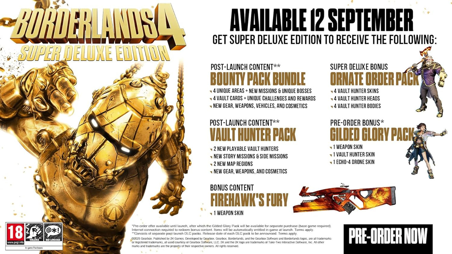 Borderlands 4 Super Deluxe Edition & Steelbook PlayStation 5