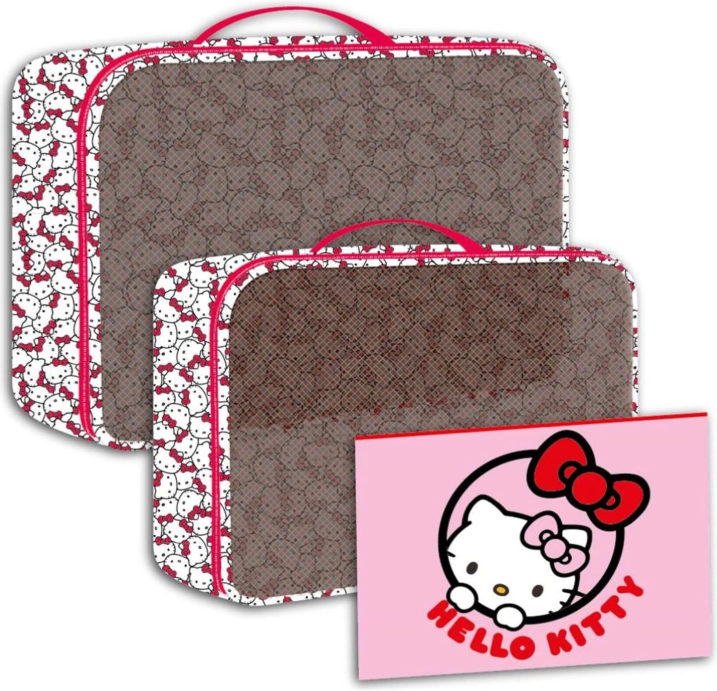 Hello Kitty Travel Toiletry Bag Set | Makeup Case Set with Kawaii Design for Girls and Women