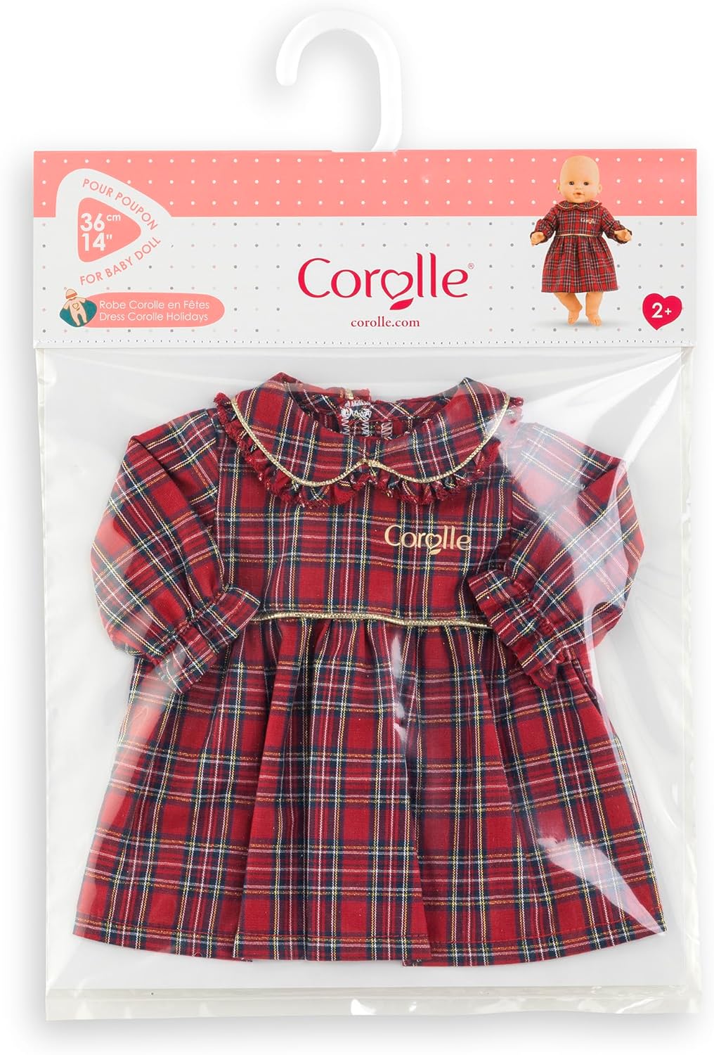 Corolle - Jurk, Corolle op feestjes, kleding, voor poppen 36 cm, vanaf 2 jaar, 9000141760