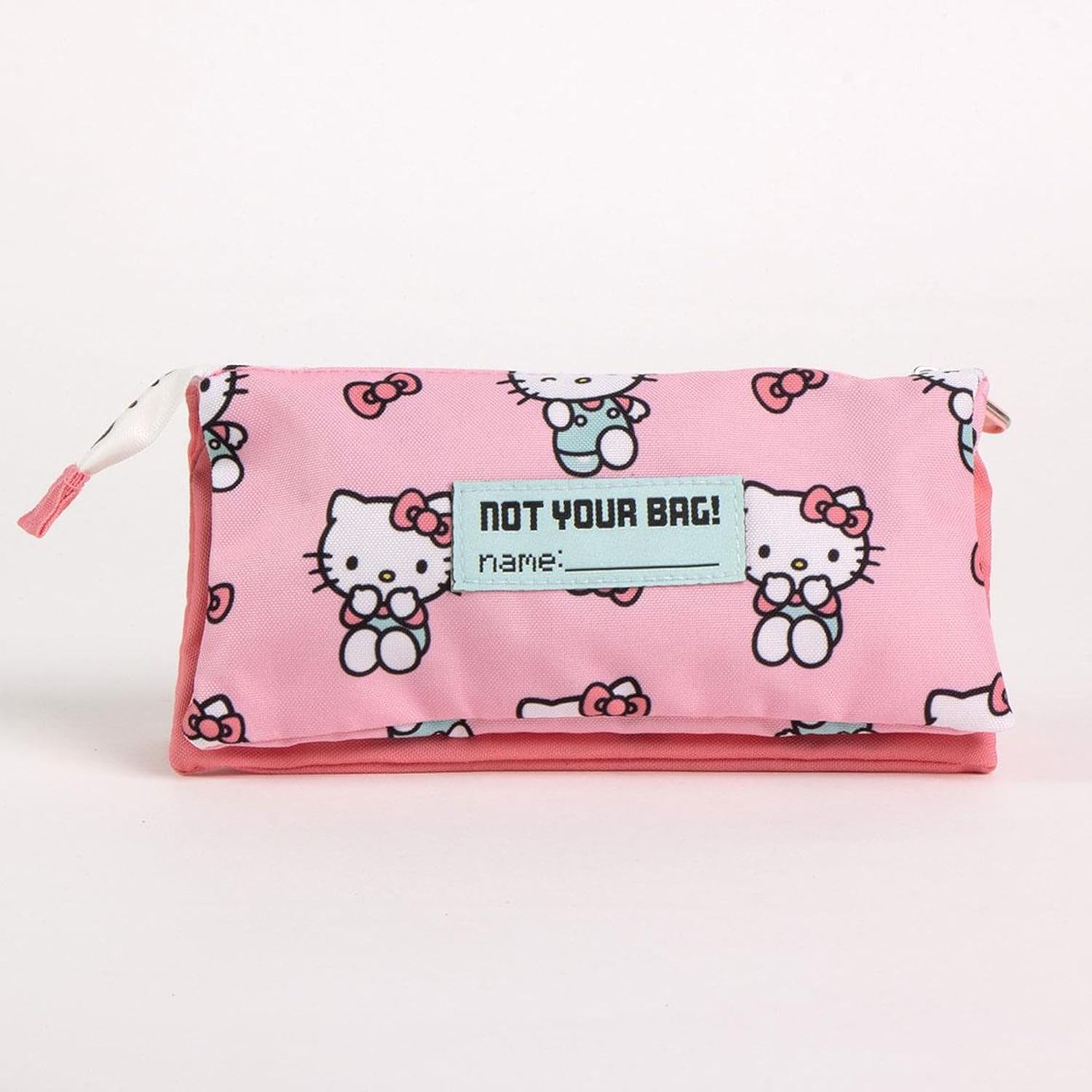Hello Kitty Pencil Case 3 Compartments – Triple School Pencil Case with Zip Closure and Official Hello Kitty Design, Ideal for Storing Pen, Pencils and Stationery Accessories, Hello Kitty, licence