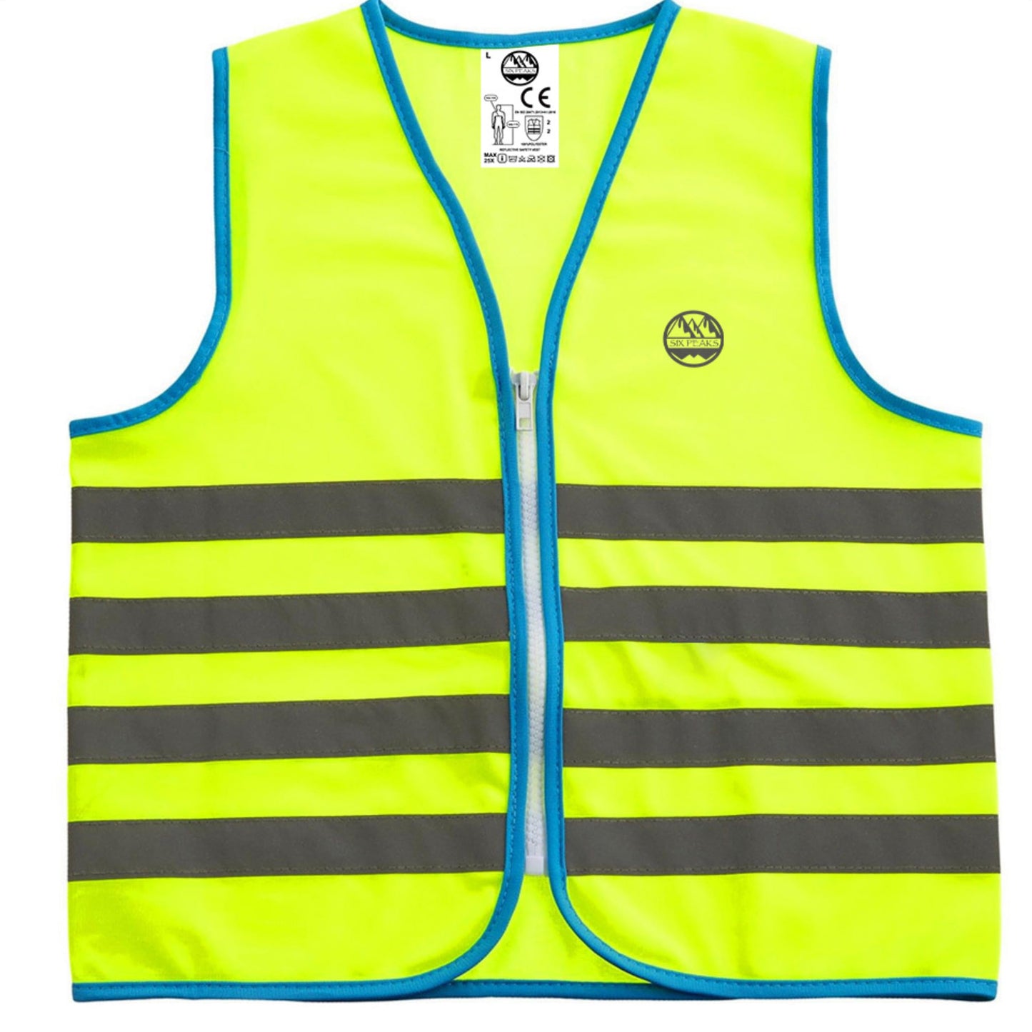 Six Peaks Junior Unisex Reflective Safety Vest, High Visibility 360 degree Reflective Gear for Running, Cycling, Walking and Outdoor