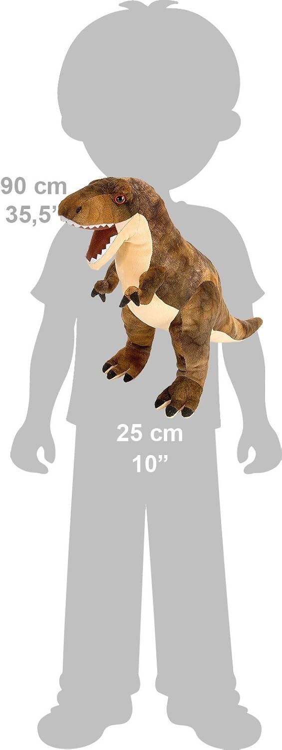 Wild Republic Dinosauria Mini T-Rex, Dinosauro Di Peluche, Pupazzo Dinosauro, Peluche Per Regalo Di Compleanno, Imbottitura Realizzata Partendo Da Bottiglie Riciclate, 25 cm