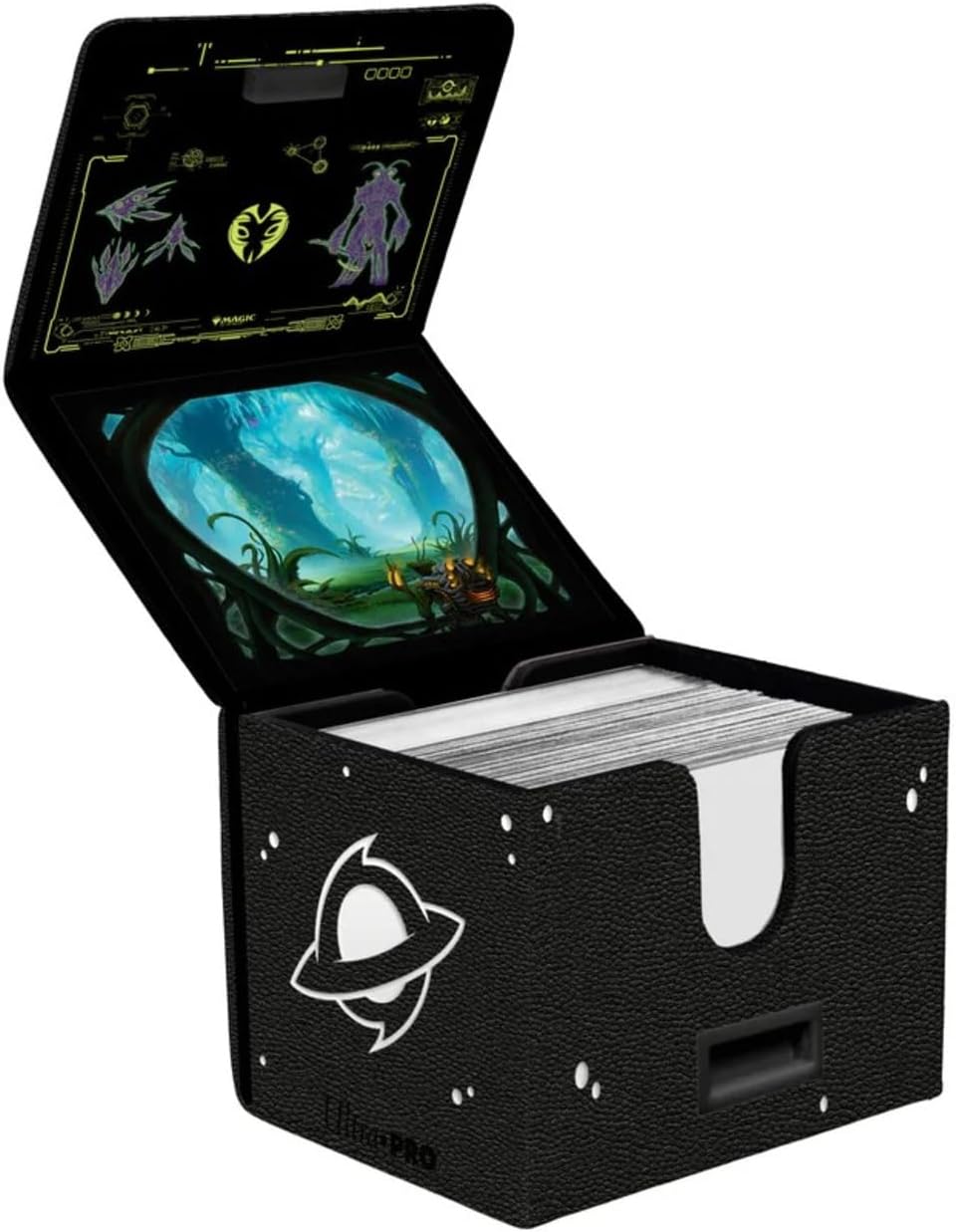 Ultra Pro - Edge of Eternities Alcove Edge Deck Box Green Mythic for Magic: The Gathering