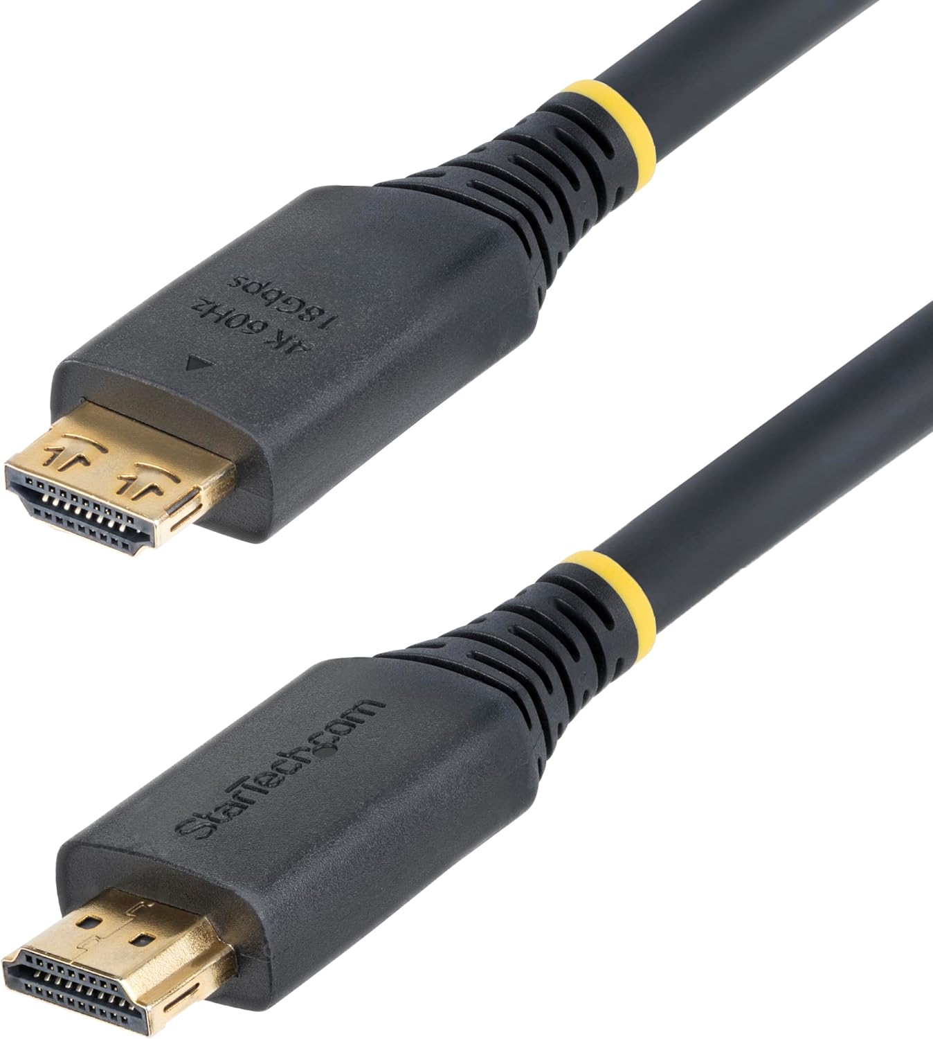 StarTech.com 20ft (6.1m) High Speed HDMI Cable with Gripping Connectors, 4K 60Hz/1440p 144Hz, 18Gbps, UHD HDMI 2.0 Cord, TPE Jacket