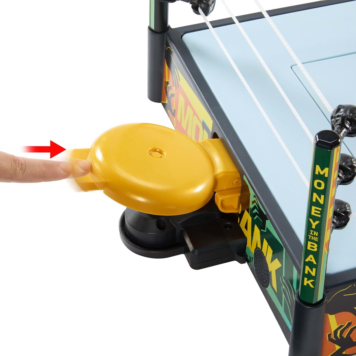 WWE Money In The Bank Cash-In Ring Playset with 2 Play Modes & 40+ Sounds & Phrases, Includes Launcher Crane, Ladders & Briefcase, 13-Inch x 20-Inch, JGR83
