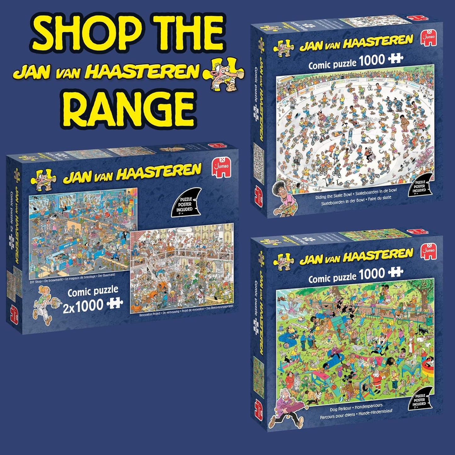 Jan van Haasteren - Hondenparcours (1000 stukjes