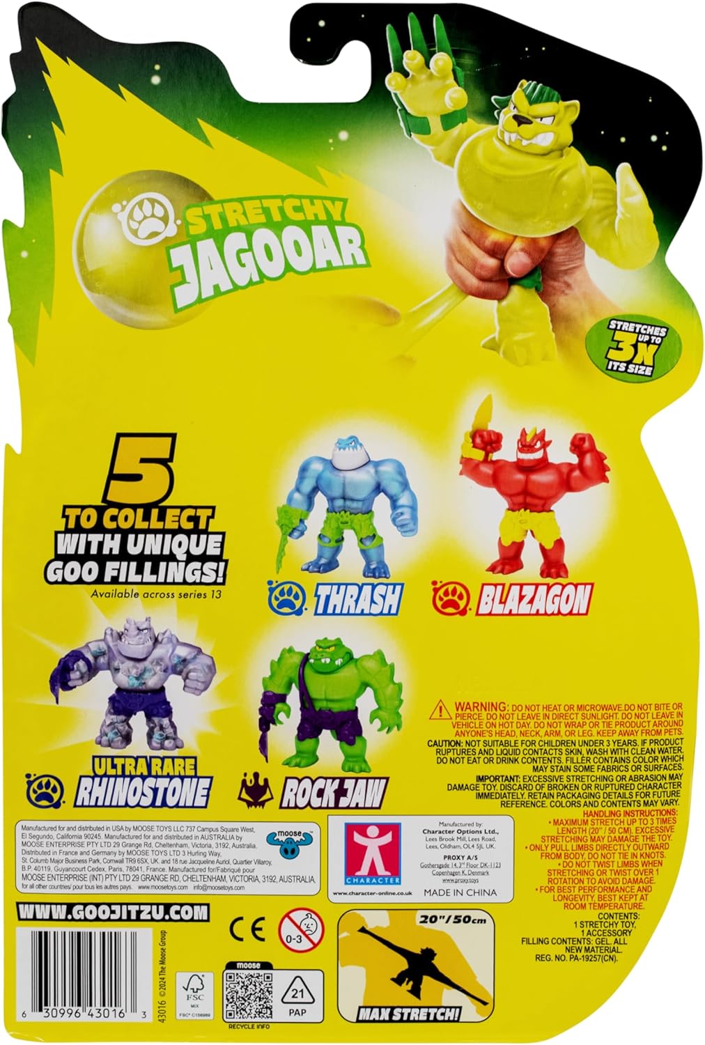 Heroes of Goo Jit Zu Meteor Madness, Stretchy Jagooar Action Figure, With Unique Stretchy Goo Filling & Meteor Battle Gauntlet.