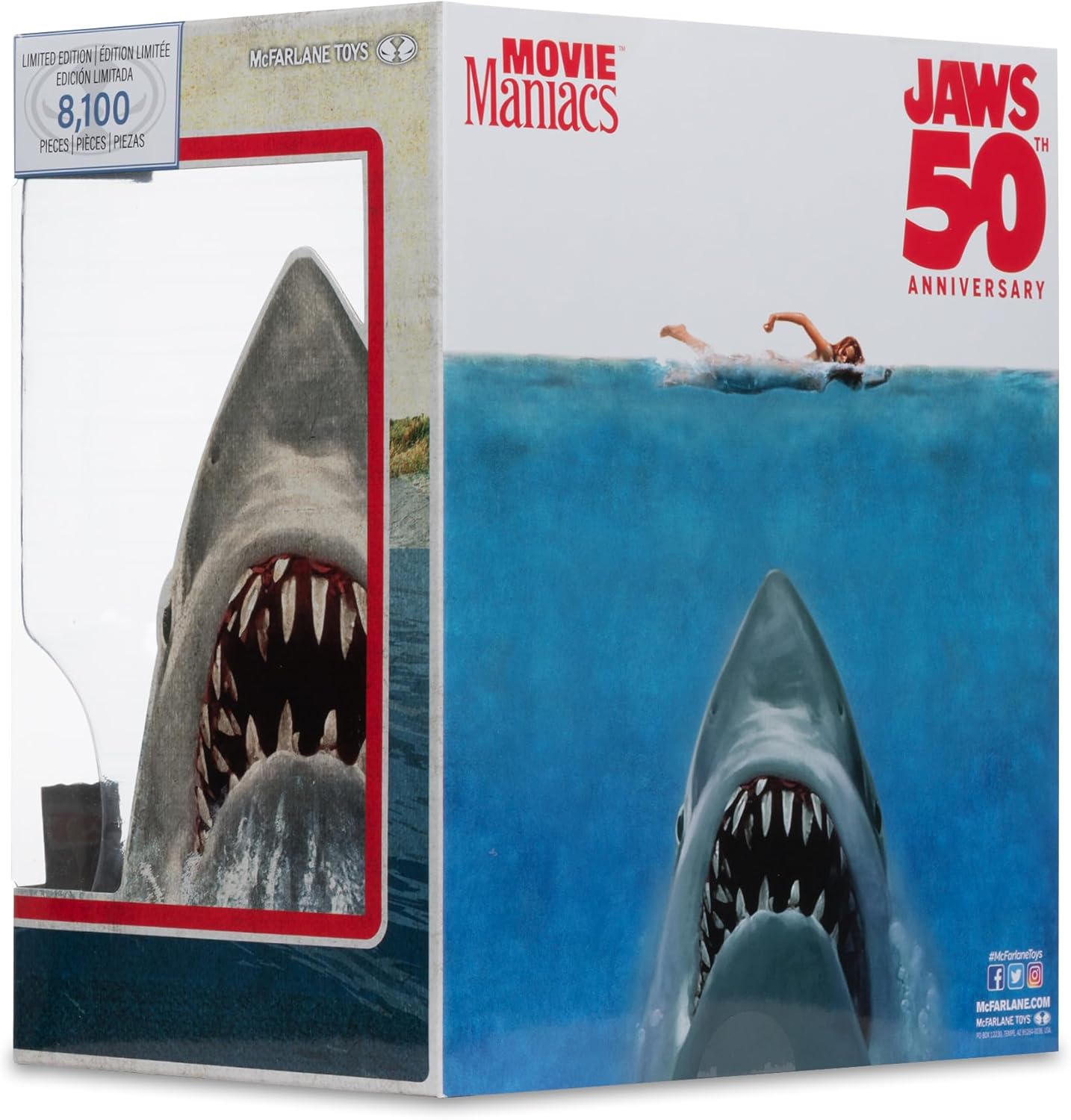 Jaws Movie Maniacs Pvc Statue Jaws (50Th Anniversary) 16 Cm
