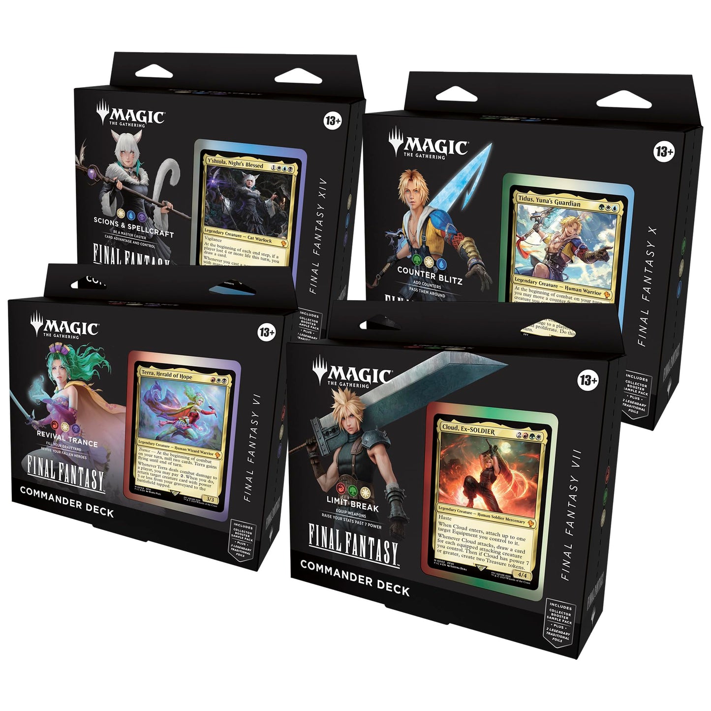 Magic: The Gathering Tcg: Final Fantasy - Commander Deck (Set Of 4) (Tcg)