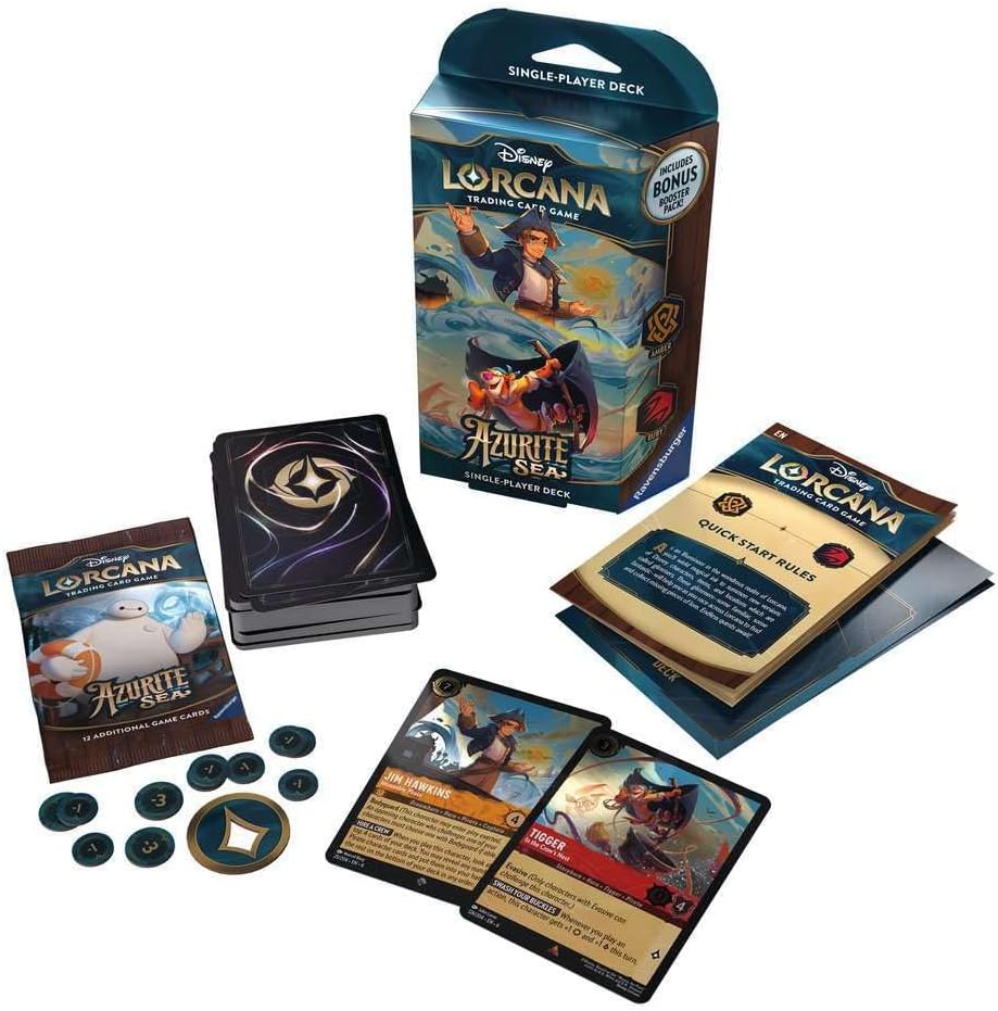 Ravensburger Disney Lorcana Trading Card Game for Adults and Kids Age 8 Years Up - Starter Deck A - Set 6: Azurite Sea - Collectable TCG