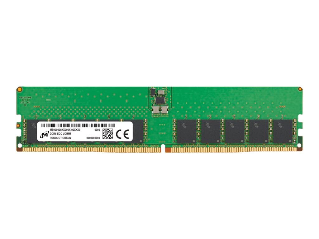 MICRON Server Memory Module DDR5|32GB|UDIMM/ECC|4800 MHz|CL 40|1.1 V|MTC20C2085S1EC48BA1R