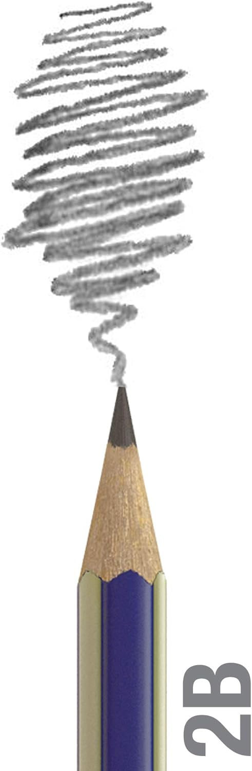 Faber-Castell Miscellaneous Goldfaber 1221 Graphite Pencil, Graphite, 2B, for Art, Craft, Drawing, Sketching, Home, School, University, Colouring