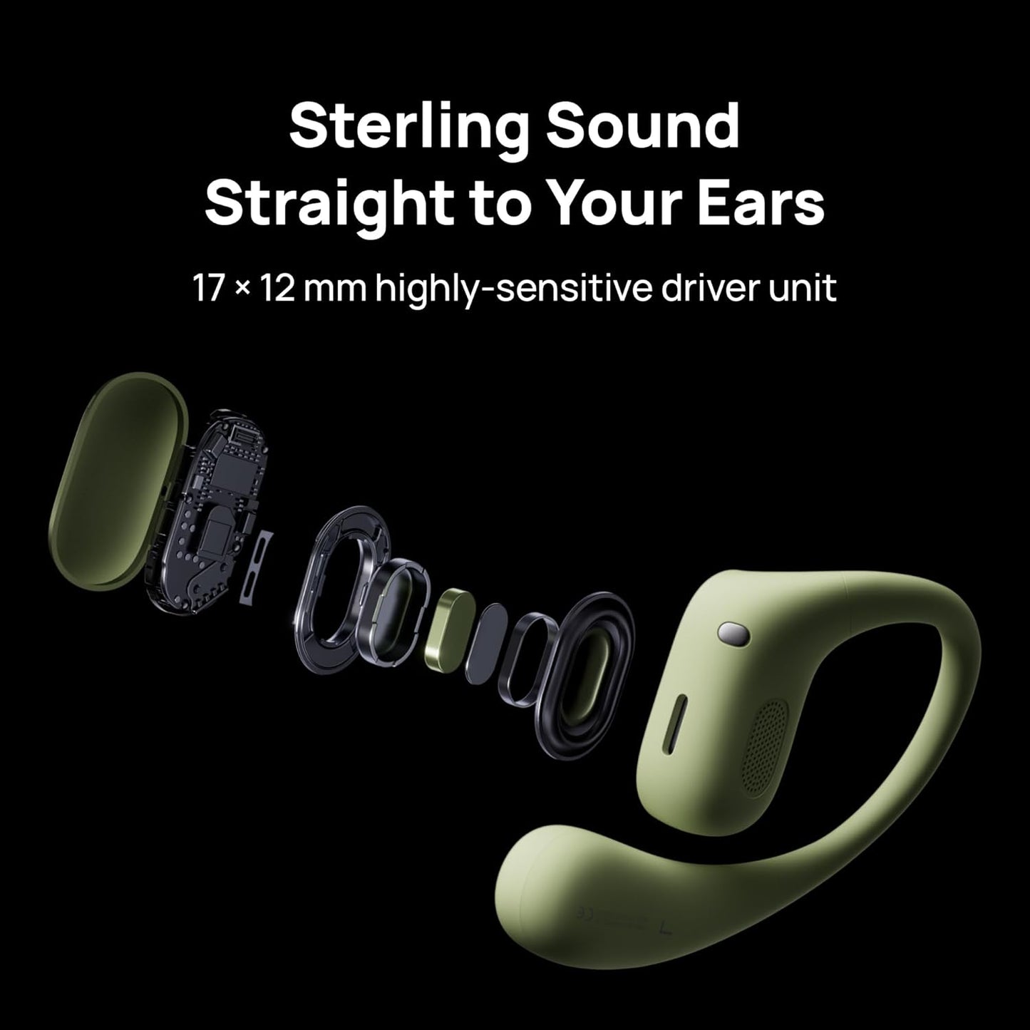 HUAWEI FreeArc Open-Ear Earbuds, Secure Fit and Comfort, IP57 Water Resistance, Dynamic Bass, 28 Hours Playtime, Sports Earphones, Headset for Running Workout Driving, iOS & Android, Bluetooth, Grey