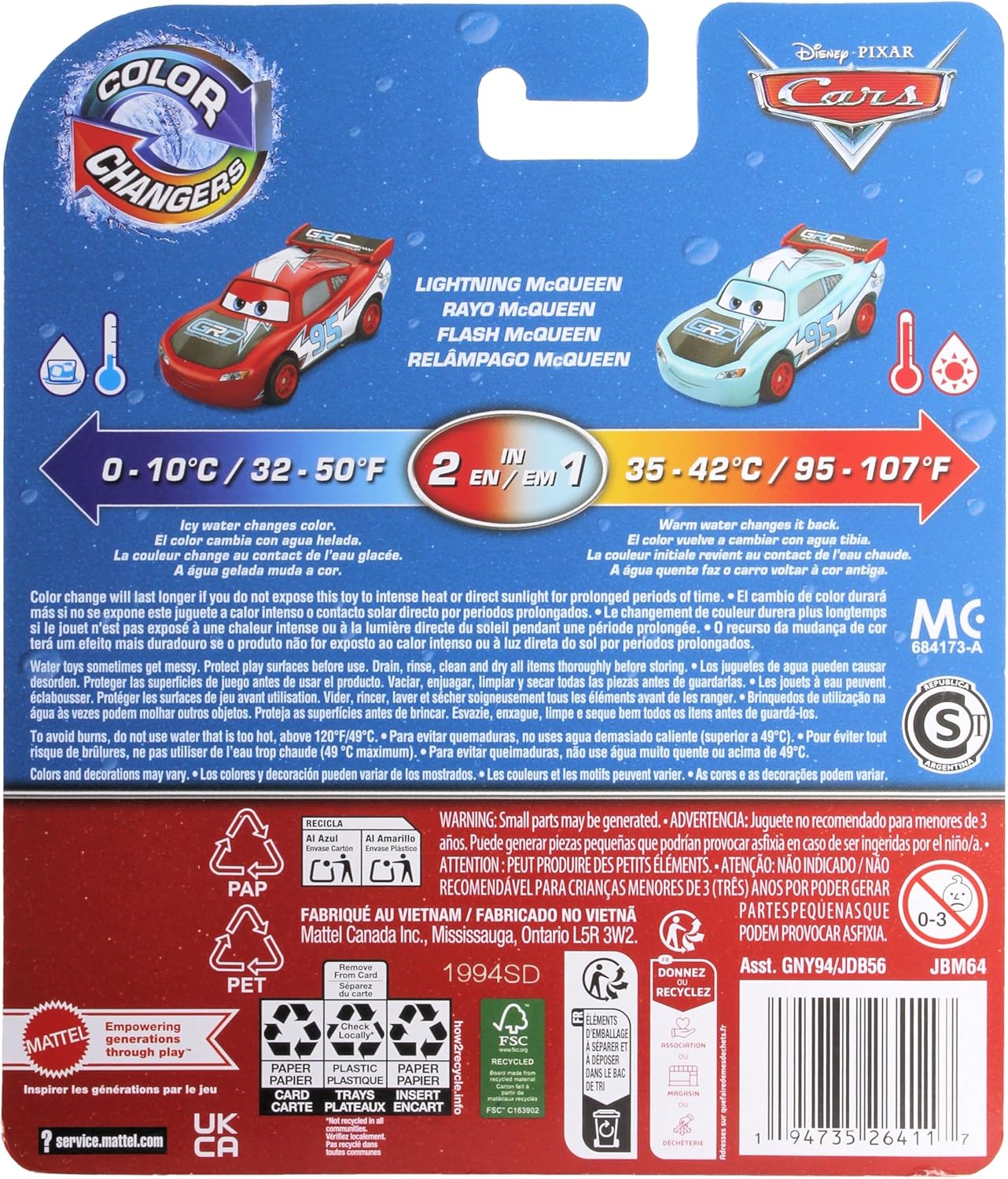 Cars – Color Changer - Lightning Mcqueen (Jbm64)
