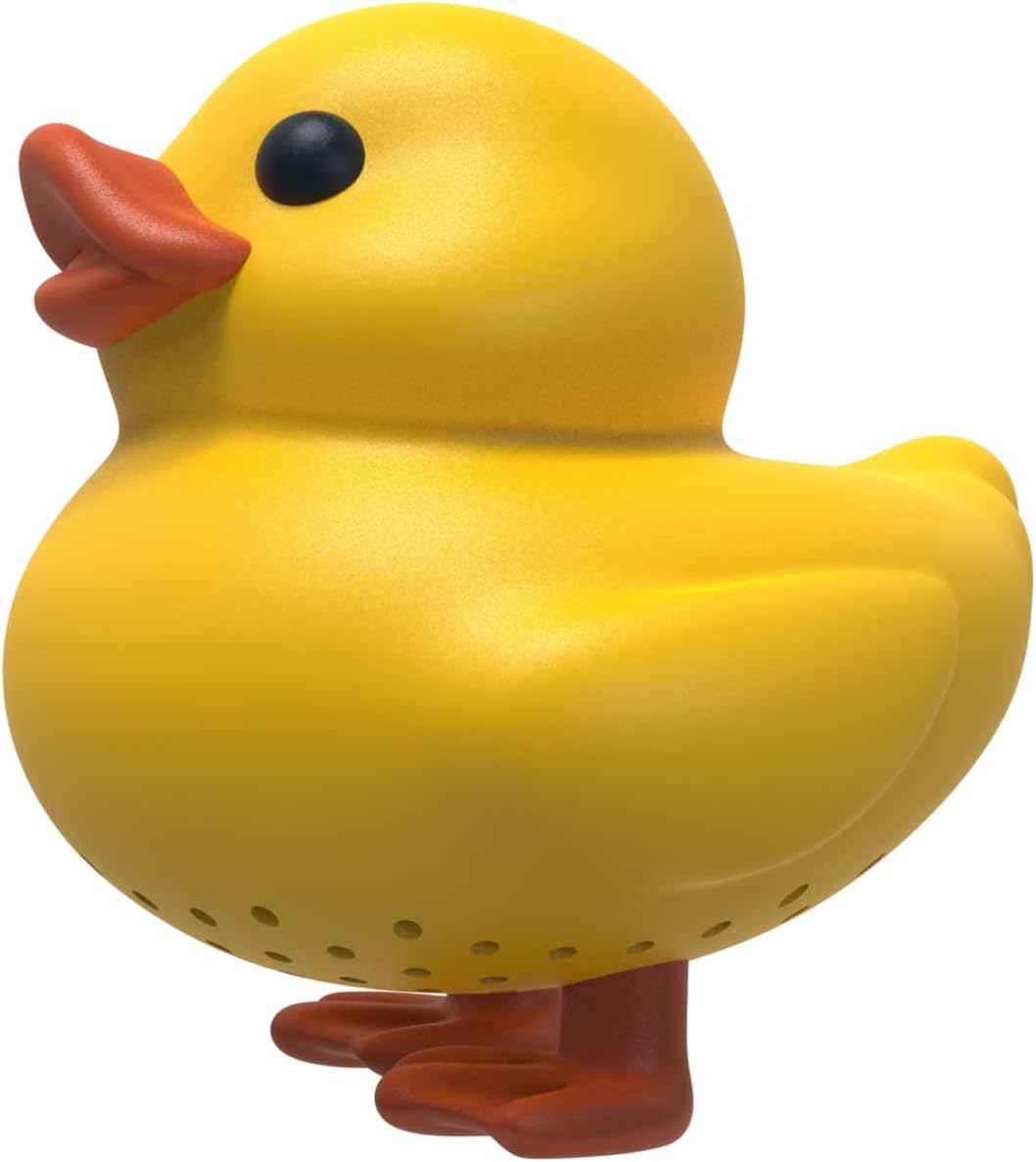 Winkee - Schattige dierentheezeef, thee-ei voor losse thee, grappige theezeef voor kopje, siliconen kruidenzeef, theebol-dierfiguur (eendje)