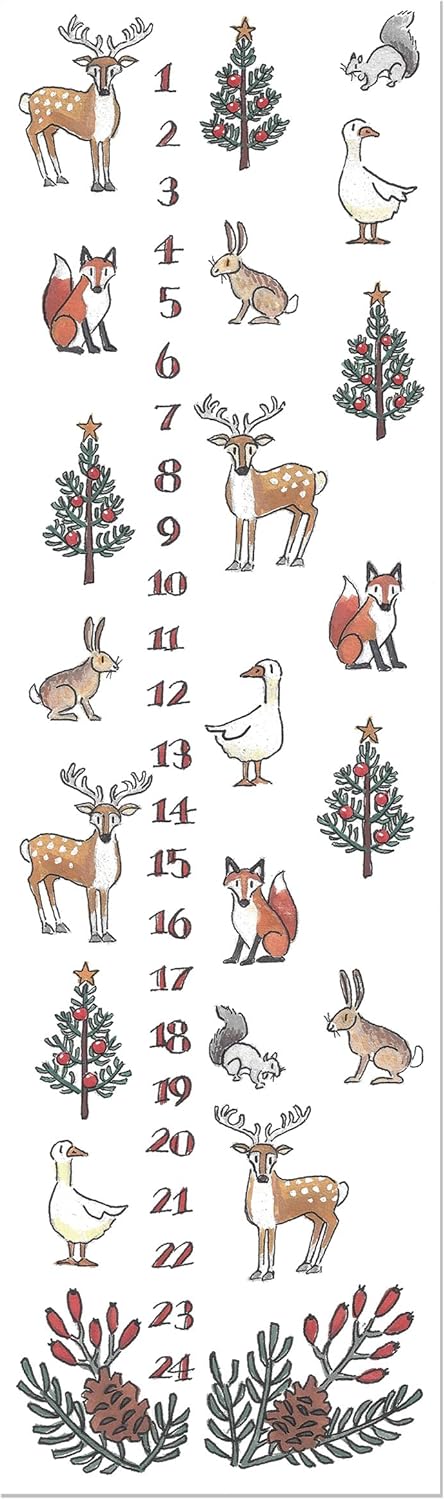 Winter Wildlife Advent Candle