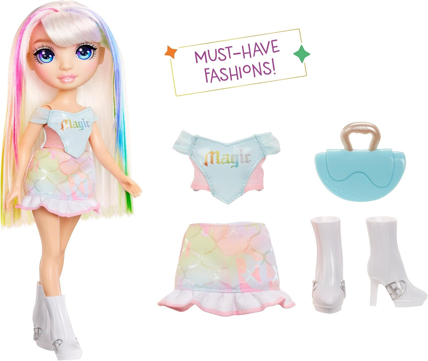 Rainbow High My Fashion Style Doll - Amaya - 28cm Rainbow Colour Fashion Doll with Statement Outfit and Stylish Handbag, Play, Posable, Collectable, For Children Ages 4 to 12+
