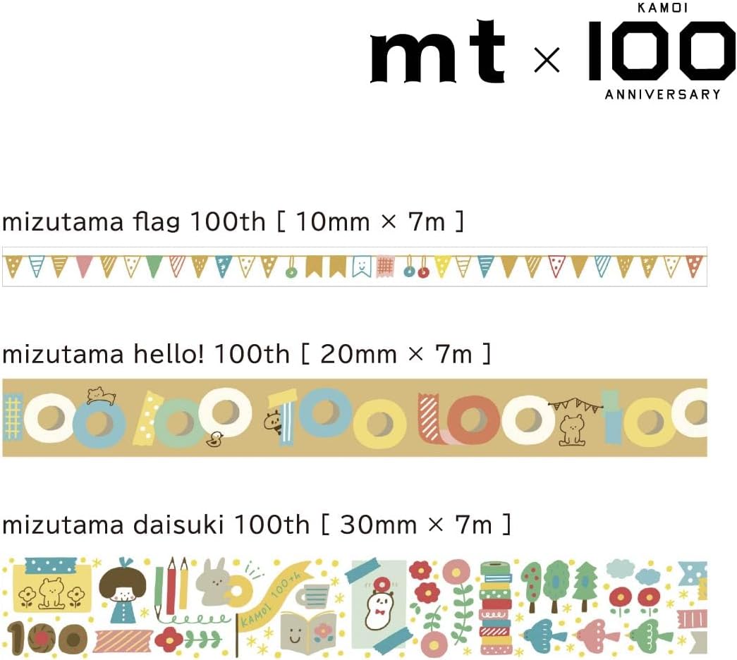 Kamoi Processing Paper Mt Masking Tape, 100th Birthday Mizutama Set (MTMIZUST1