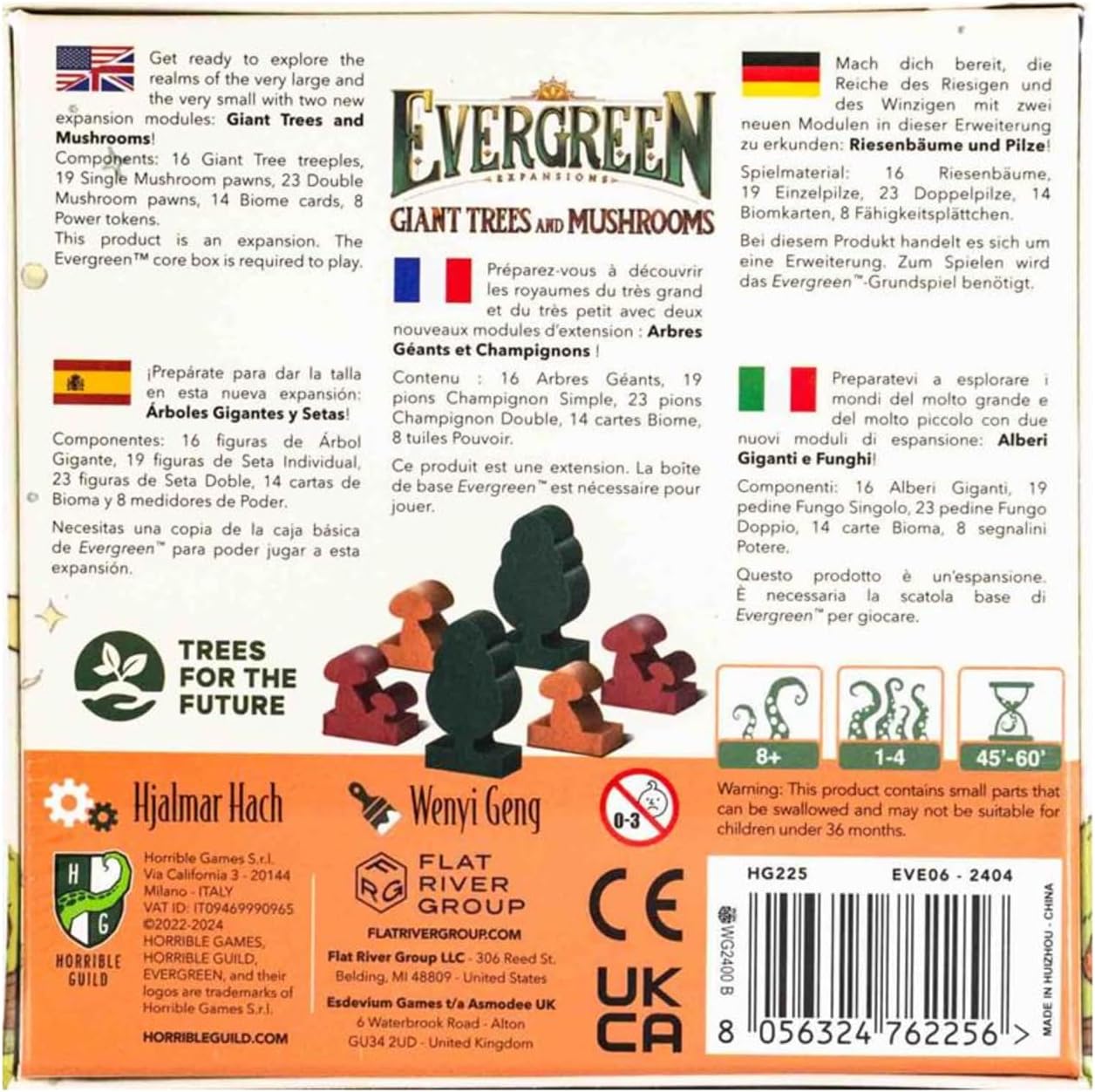 Horrible Guild | Evergreen Giant Trees and Mushrooms | Expansion | Two Modular Expansions for Evergreen | 1 to 4 Players Ages 8+ | English