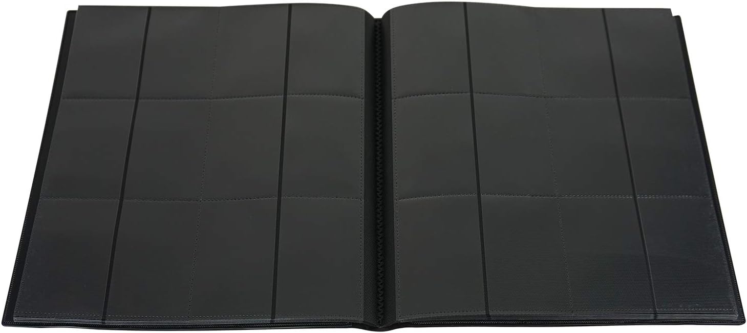 Vault X 12 Pocket Trading Card Strap Binder, 480 cards, Standard, 20 Side-Loading Pages, Folder for Collectible Card Games, Sports, TCG (Black