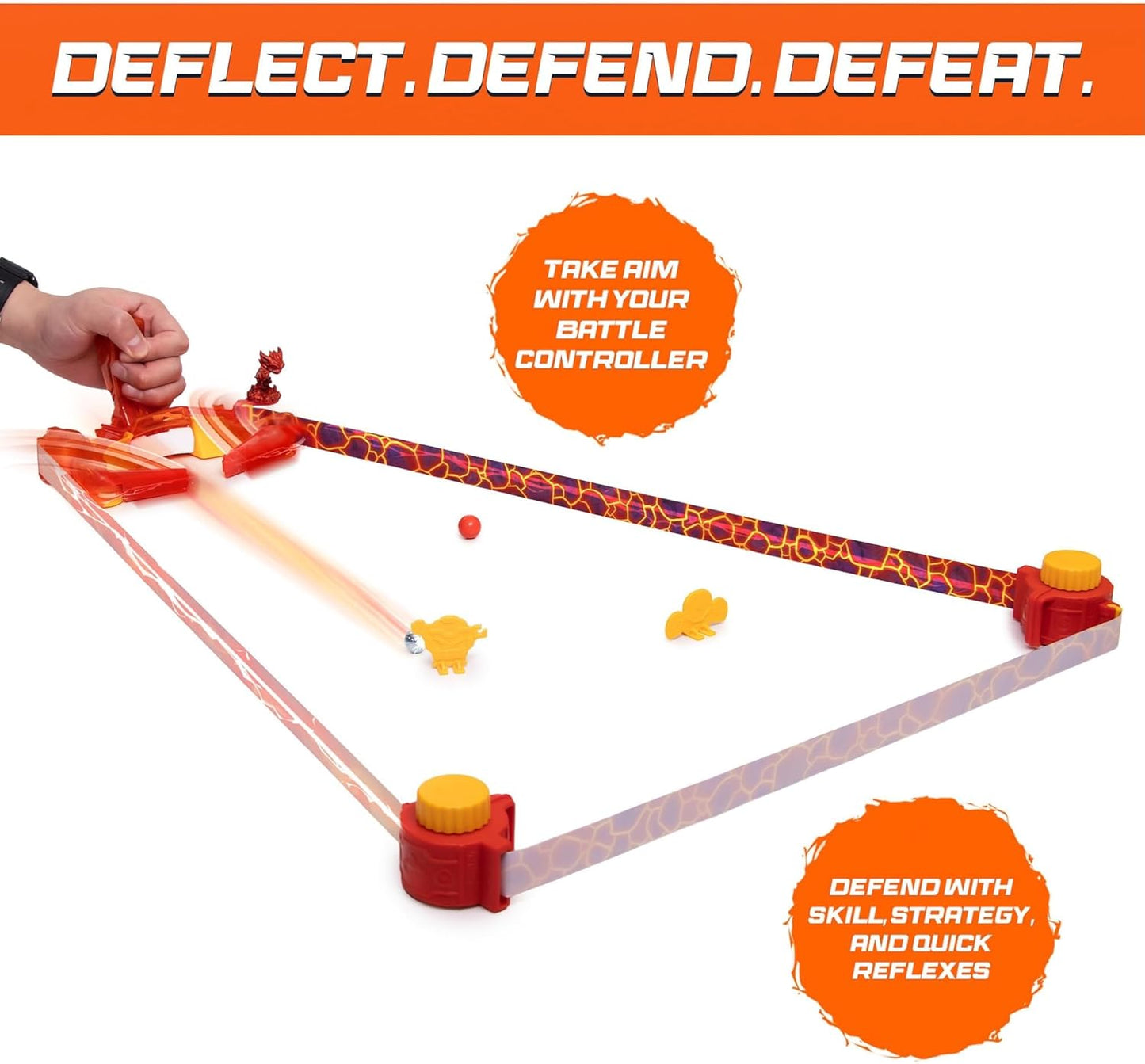 Doteki Battle Training Set – Heatoru Champion Practice Kit with Blitz Targets, Ricochet Units, Health Key, Dynamic Arena, Compatible with All Packs, Ages 8+, Red