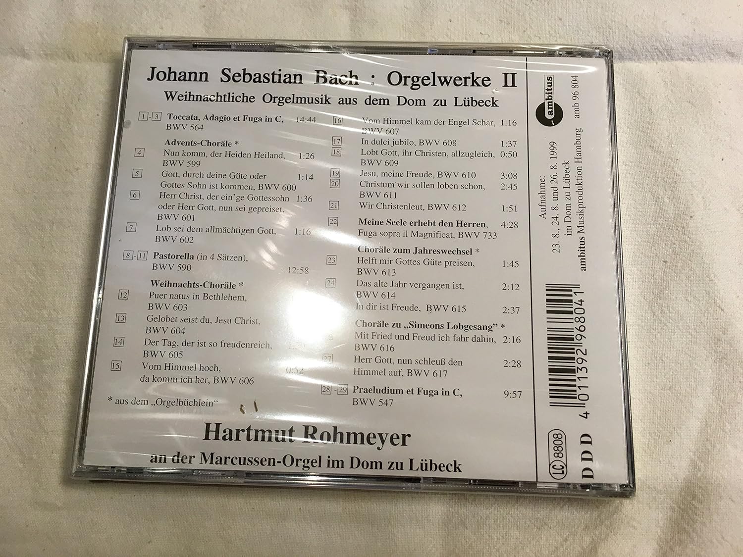 Bach: Orgelwerke Vol. 2