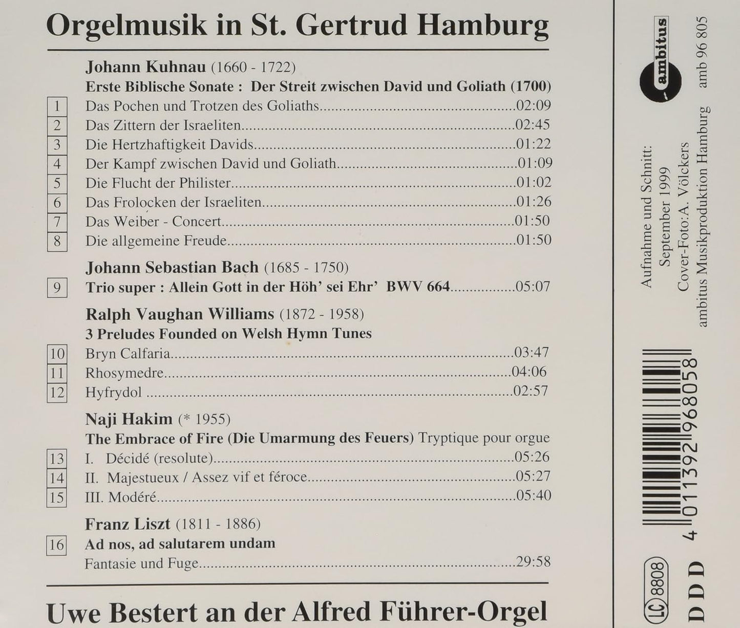 Orgelmusik in St. Gertrud Hamburg