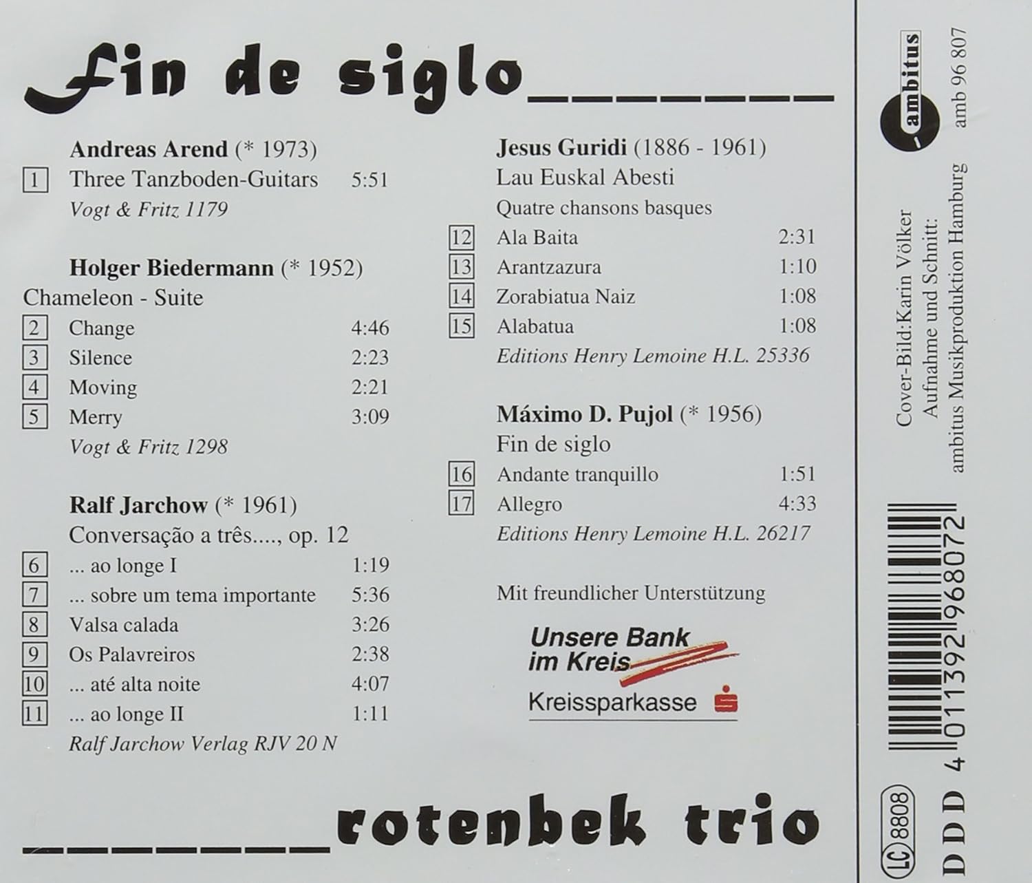Rotenbek Trio Fin de Siglo