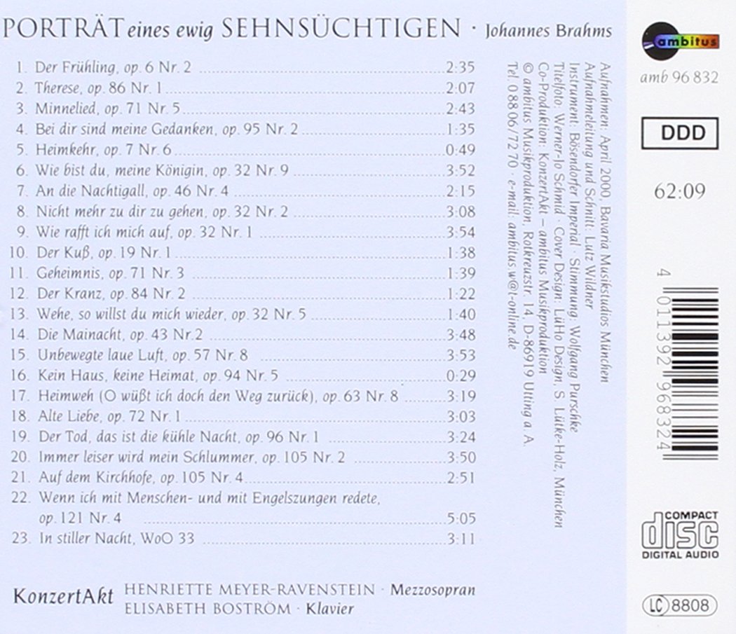 Brahms Lieder
