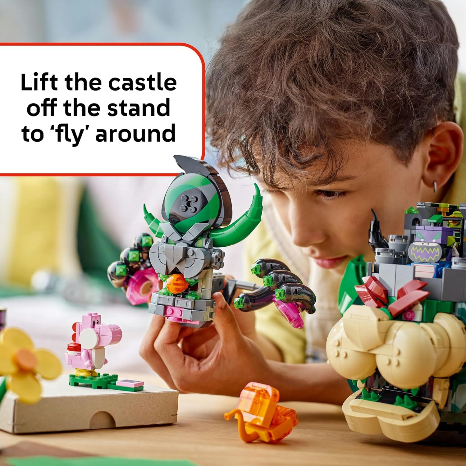 LEGO Super Mario Prins Florian en Kasteel-Bowser om mee te Doen Alsof, Cadeau voor Gamers, 5 Nintendo Personages Inclusief Prins Florian en Roze Yoshi figuren 72042