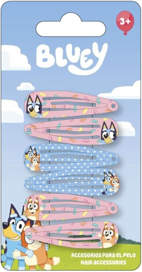 Accessori Capelli Clips 6 Piaces Bluey