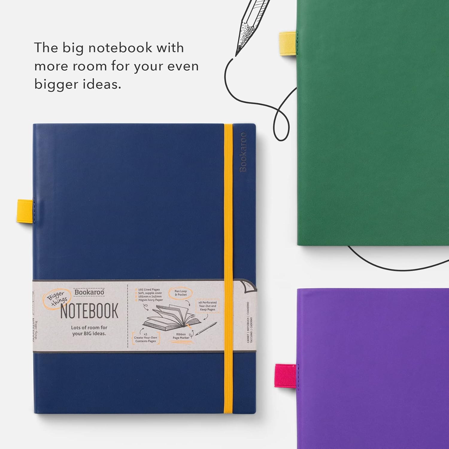 IF IBookaroo Bigger Things Notebook Journal