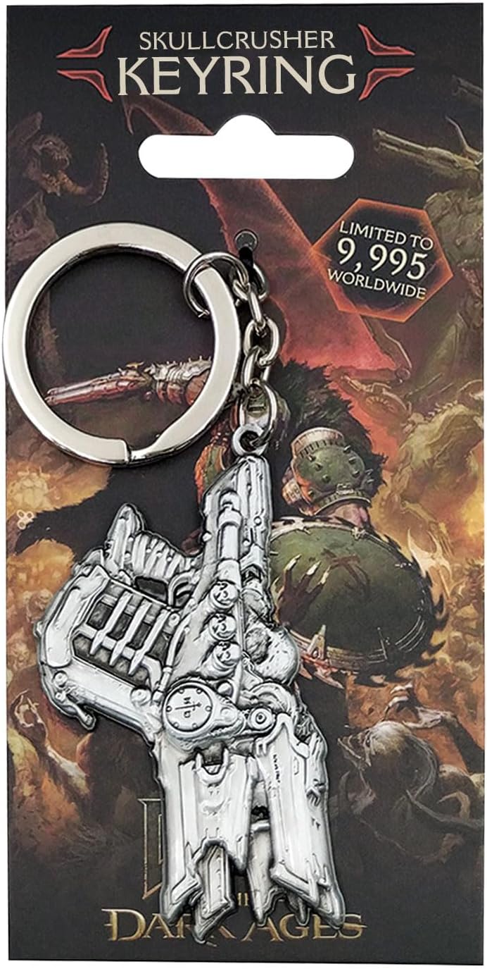 DOOM: The Dark Ages Limited Edition Skullcrusher Keyring – Official Video Game Collectible Keychain for Fans & Gamers