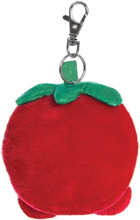 AURORA 34062, Palm Pals Juicy Strawberry Clip-On, 10cm, Soft Toy, Red