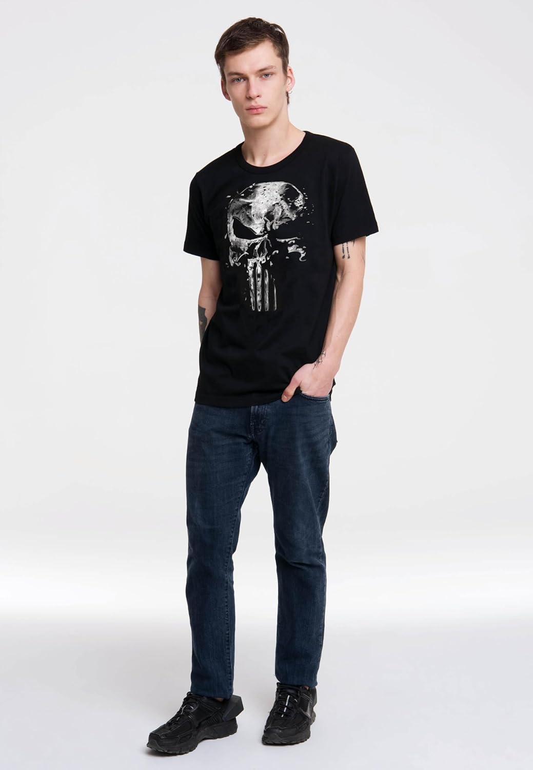 Logoshirt® Marvel Comics I Punisher I Mercury Skull I Print T-Shirt I Men & Women I Short Sleeve I Licensed Original Design