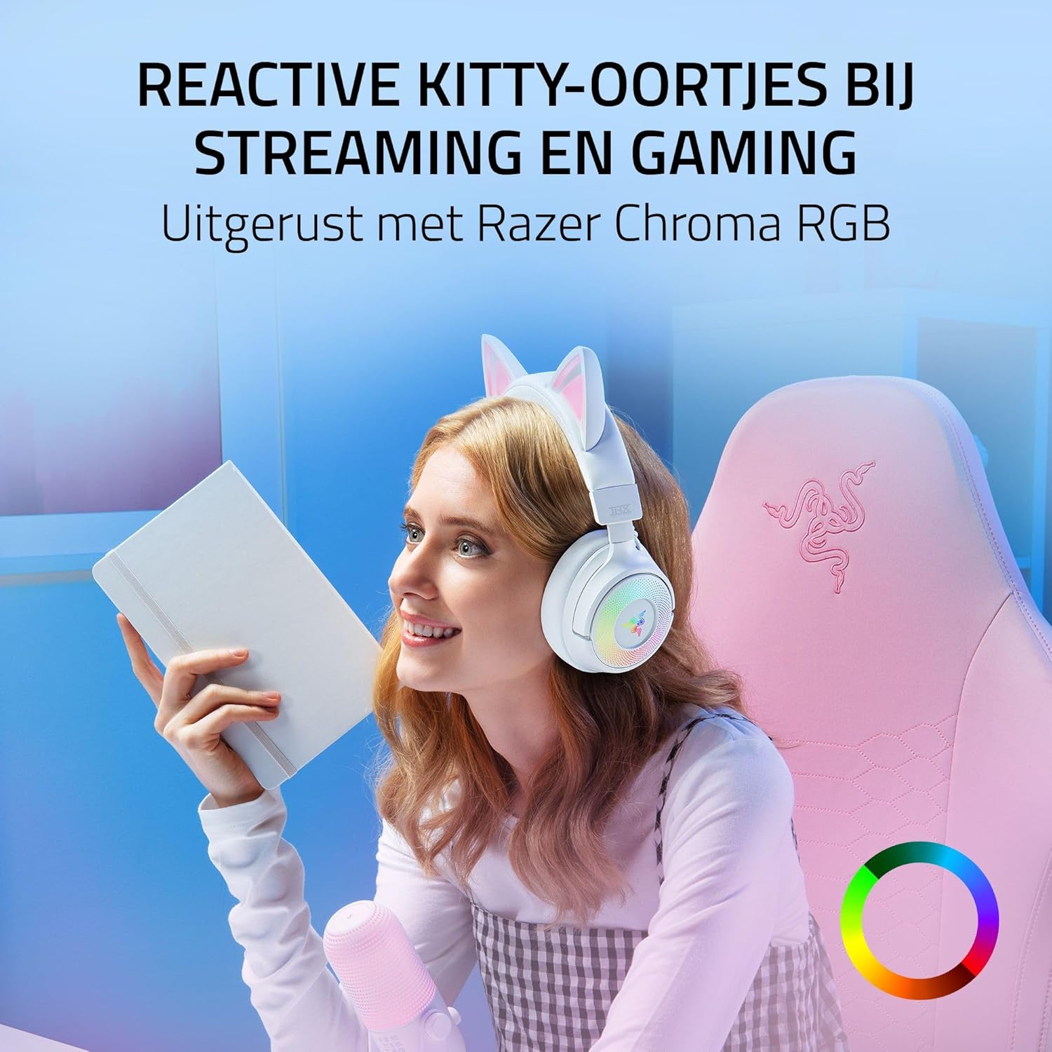 Kraken Kitty V3 Pro - gaming headset White