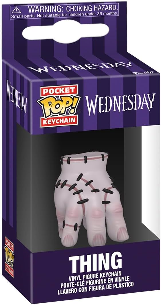 Funko Pop! Keychain: Wednesday - Thing- Neuartiger Schlüsselanhänger - Vinyl-Minifigur Zum Sammeln - Strumpffüller - Geschenkidee - Offizielle Handelswaren - TV Fans - Minifigur
