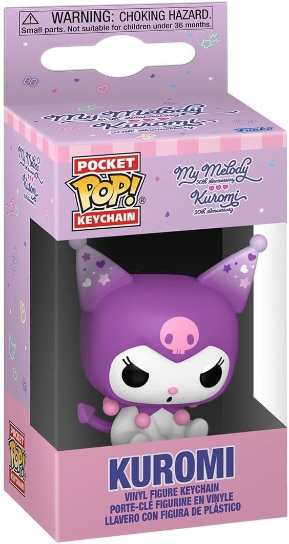 Funko Pop! Keychain: K/Mystery Mini - Kuromi - Hello Kitty - Neuartiger Schlüsselanhänger - Vinyl-Minifigur Zum Sammeln - Strumpffüller - Geschenkidee - Offizielle Handelswaren - Anime Fans