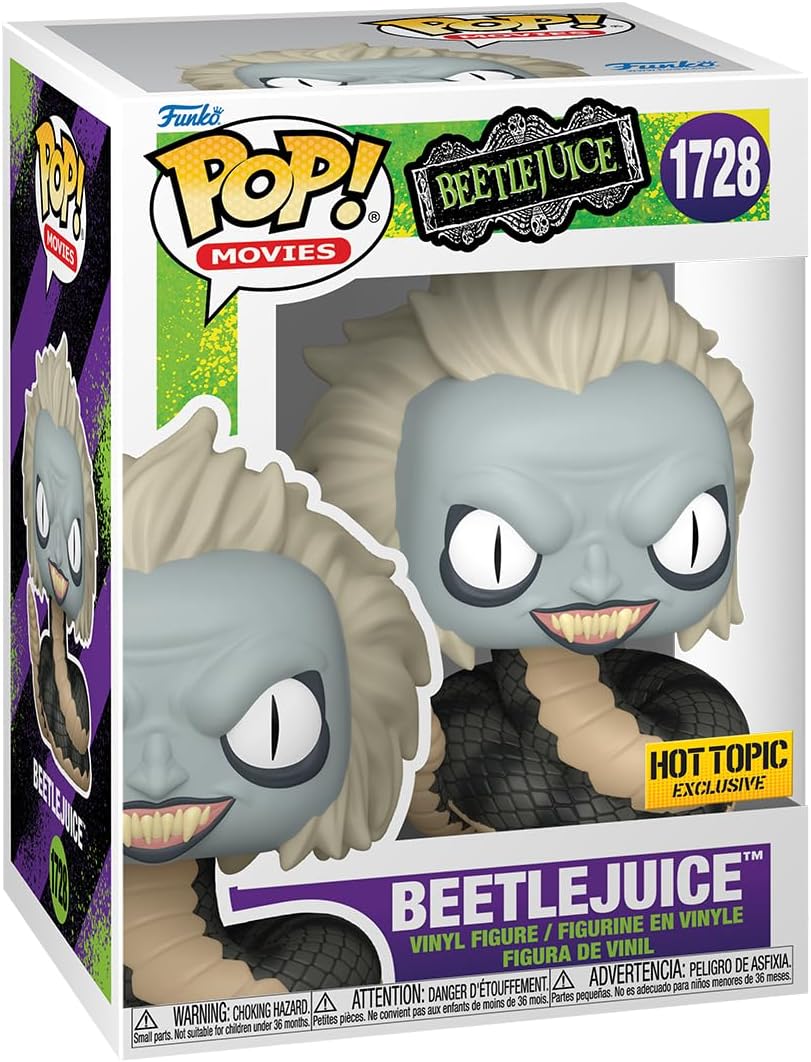 Funko Beetlejuice Beetlejuice (Snake) Vinyl Figure 1728 Unisex Pop! Standard