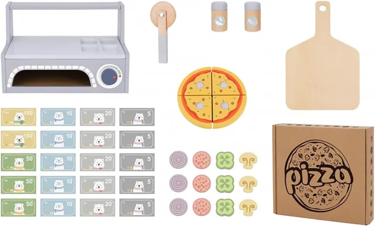 Forno per Pizza in Legno Gioco Simbolico per Bambini