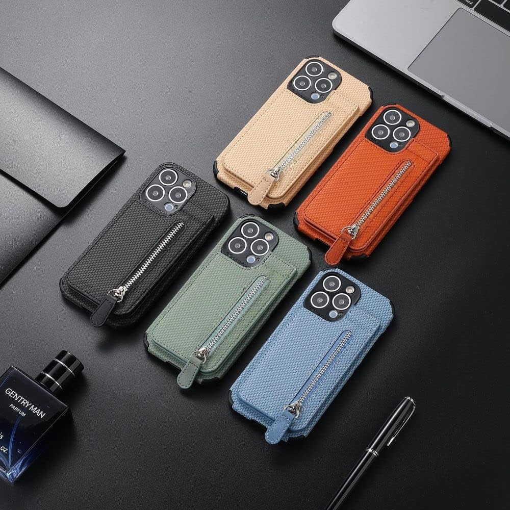 Zipper Cards Wallet Leather Phone Case For iPhone 13 12 Mini 11 Pro Max X XS XR 8 7 6 6S Plus SE 2020 Purse Card Holder Cover,Blue,For iPhone X XS