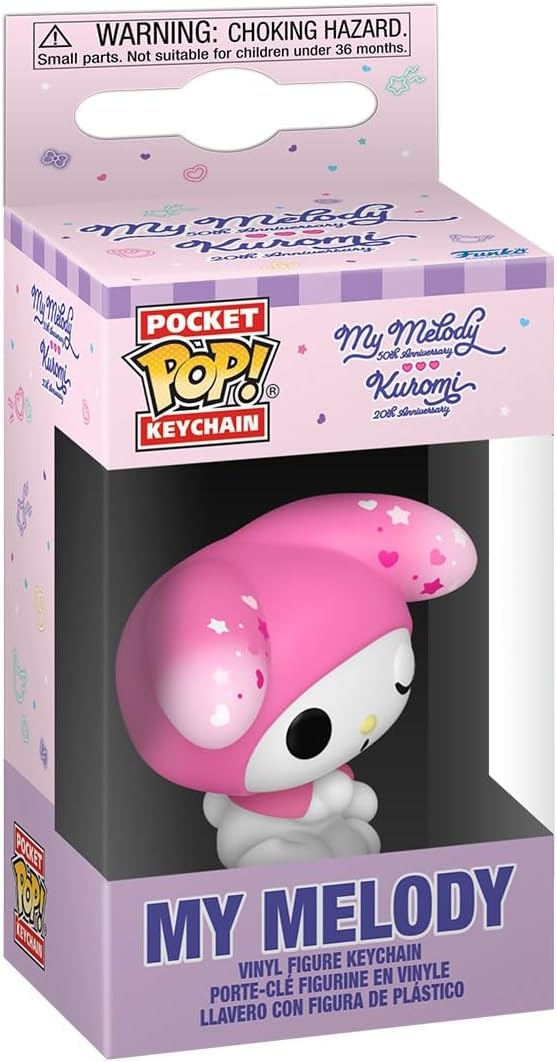 Funko Pop! Keychain: Kuromi 20th Anniversary &My Melody 50th Anniversary - My Melody - Hello Kitty Novelty Keyring - Collectable Mini Figure - Stocking Filler - Official Merchandise - Backpack Décor