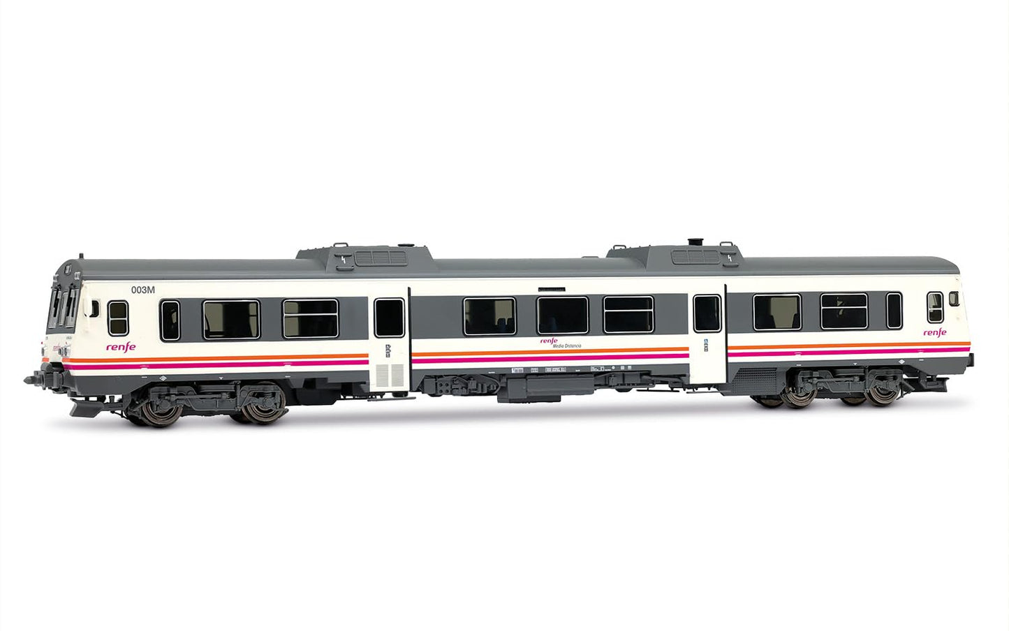 Hornby HE2501A Electrotren Hobby RENFE, diesel railcar 9-596-003-4 "Tamagotchi, Media Distancia livery, ep. VI Diesel Locomotive
